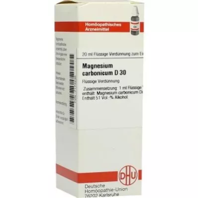 MAGNESIUM CARBONICUM D 30 atšķaidījums, 20 ml MAGNESIUM CARBONICUM D 30 atšķaidījums, 20 ml