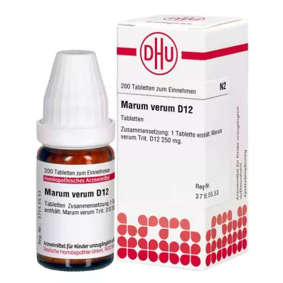 Marum Verum D12 tabletes (200 gab.) Marum Verum D12 tabletes (200 gab.)