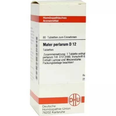 MATER PERLARUM D 12 tabletes, 80 kapsulas