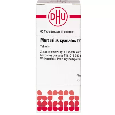 MERCURIUS CYANATUS D 12 tabletes, 80 kapsulas