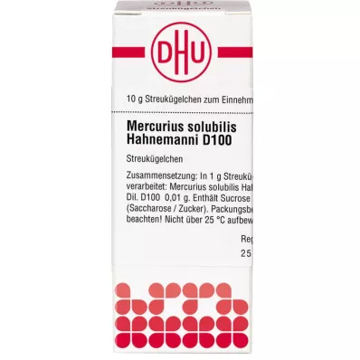 MERCURIUS SOLUBILIS Hahnemanni D 100 globuļu, 10 g