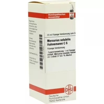 MERCURIUS SOLUBILIS Hahnemanni C 6 Atšķaidījums, 20 ml