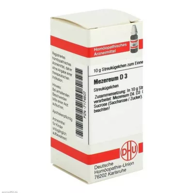 MEZEREUM D 3 globules, 10 g MEZEREUM D 3 globules, 10 g