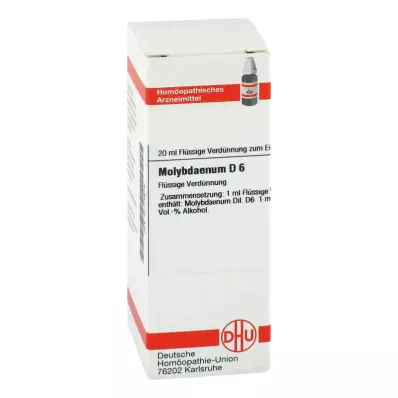 MOLYBDAENUM D 6 atšķaidījums, 20 ml