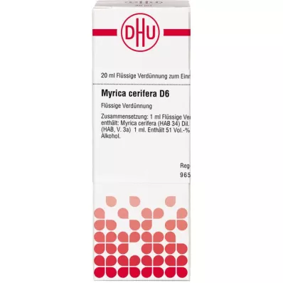 MYRICA Cerifera D 6 atšķaidījums, 20 ml