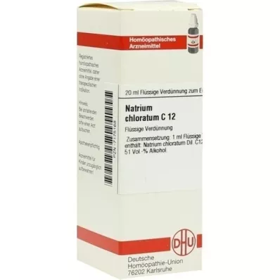 NATRIUM CHLORATUM C 12 atšķaidījums, 20 ml