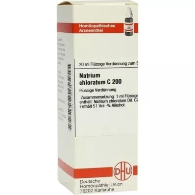 NATRIUM CHLORATUM C 200 atšķaidījums, 20 ml