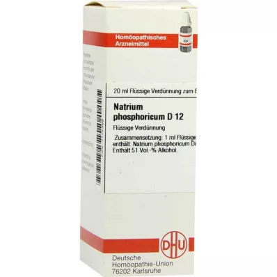 NATRIUM PHOSPHORICUM D 12 atšķaidījums, 20 ml