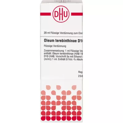 OLEUM TEREBINTHINAE D 10 atšķaidījums, 20 ml