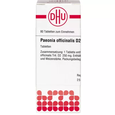 PAEONIA OFFICINALIS D 2 tabletes, 80 kapsulas