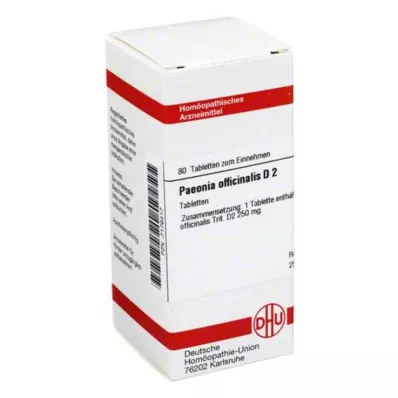 PAEONIA OFFICINALIS D 2 tabletes, 80 kapsulas PAEONIA OFFICINALIS D 2 tabletes, 80 kapsulas