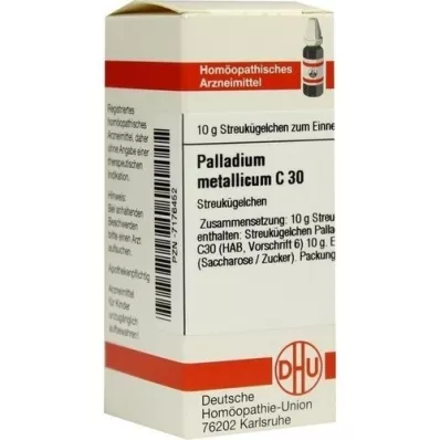 PALLADIUM METALLICUM C 30 bumbiņas, 10 g