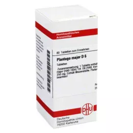 PLANTAGO MAJOR D 6 tabletes, 80 kapsulas