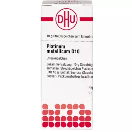 PLATINUM METALLICUM D 10 globules, 10 g