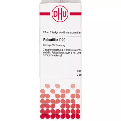 PULSATILLA D 20 atšķaidījums, 20 ml