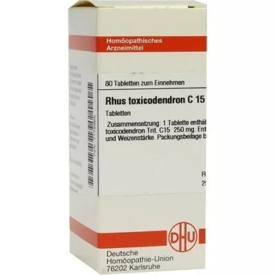 RHUS TOXICODENDRON C 15 tabletes, 80 gab