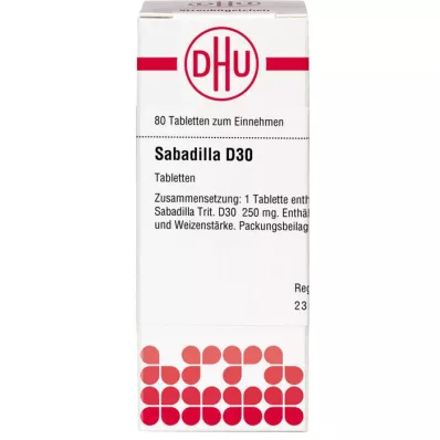 SABADILLA D 30 tabletes, 80 kapsulas