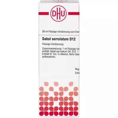 SABAL SERRULATUM D 12 atšķaidījums, 20 ml