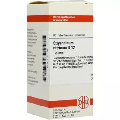 STRYCHNINUM NITRICUM D 12 tabletes, 80 kapsulas STRYCHNINUM NITRICUM D 12 tabletes, 80 kapsulas