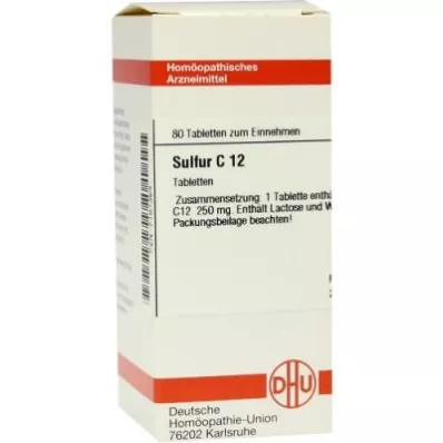 SULFUR C 12 tabletes, 80 gab