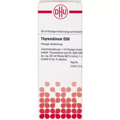 THYREOIDINUM D 30 atšķaidījums, 50 ml