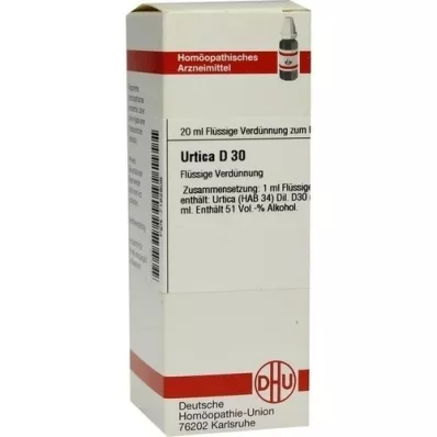 URTICA D 30 atšķaidījums, 20 ml