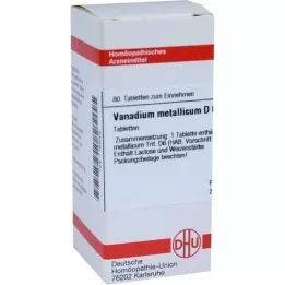 VANADIUM METALLICUM D 6 tabletes, 80 kapsulas