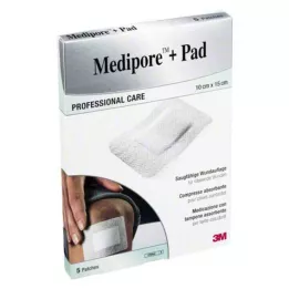 MEDIPORE+Pad 3M 10x15cm 3569NP plāksteris, 5 gab
