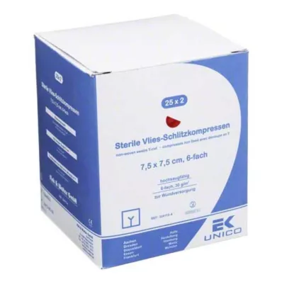 Flīsa spraugas kompreses 7,5x7,5 cm sterilas 6 reizes, 25x2 gab Flīsa spraugas kompreses 7,5x7,5 cm sterilas 6 reizes, 25x2 gab