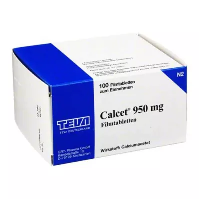CALCET 950 mg apvalkotās tabletes, 100 gab CALCET 950 mg apvalkotās tabletes, 100 gab