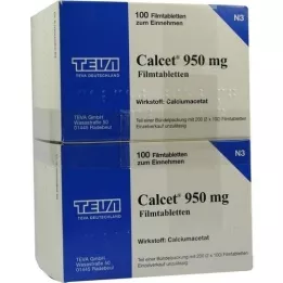 CALCET 950 mg apvalkotās tabletes, 200 gab