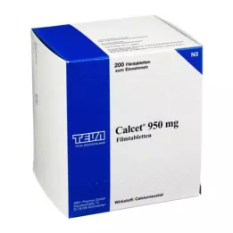 CALCET 950 mg apvalkotās tabletes, 200 gab