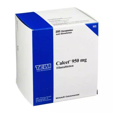 CALCET 950 mg apvalkotās tabletes, 200 gab