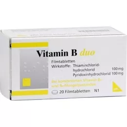 VITAMIN B DUO Filmē apvalkotās tabletes, 20 gab