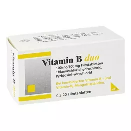 VITAMIN B DUO Filmē apvalkotās tabletes, 20 gab