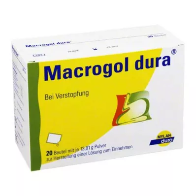 Macrogol dura pulveris šķīduma iekšķīgai lietošanai pagatavošanai, 20 gab Macrogol dura pulveris šķīduma iekšķīgai lietošanai pagatavošanai, 20 gab