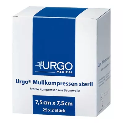 Urgo marles kompreses 7,5x7,5 cm sterilas, 25x2 gab