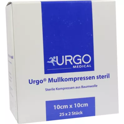 URGO MULLKOMPRESSEN 10x10 cm sterili, 25X2 gab