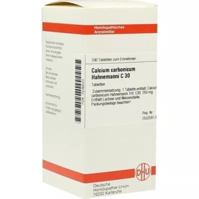 CALCIUM CARBONICUM Hahnemanni C 30 tabletes, 200 kapsulas