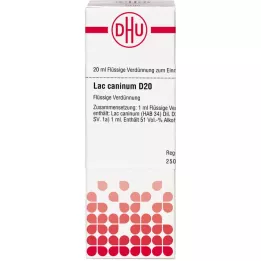 LAC CANINUM D 20 atšķaidījums, 20 ml