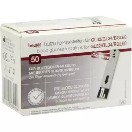BEURER GL32/GL34/BGL60 Glikozes līmenis asinīs, 50 gab