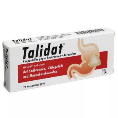 TALIDAT Košļājamās pastilas pret grēmas, 20 gab TALIDAT Košļājamās pastilas pret grēmas, 20 gab
