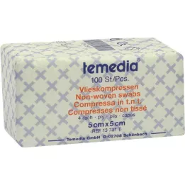 Flīsa kompreses 5x5 cm nesterilas 4 reizes, 100 gab
