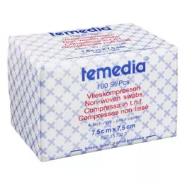 Flīsa kompreses 7,5x7,5 cm nesterilas 4 reizes, 100 gab
