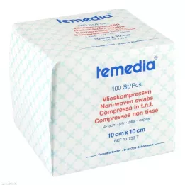VLIESKOMPRESSEN 10x10 cm nesterilas četrstūrveida, 100 gab