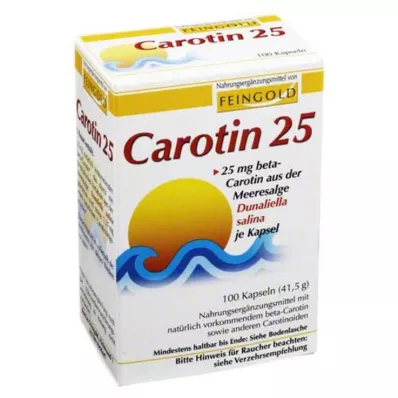 Carotene 25 Feingold kapsulas, 100 gab