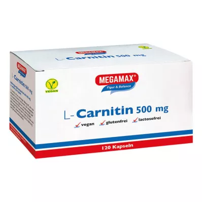 L-CARNITIN 500 mg Megamax kapsulas, 120 kapsulu L-CARNITIN 500 mg Megamax kapsulas, 120 kapsulu