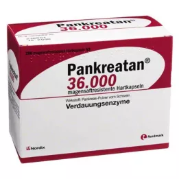 PANKREATAN 36 000 kuņģim izturīgu cieto kapsulu, 200 gab
