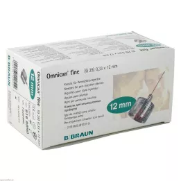 OMNICAN smalkas pildspalvas adatas 0,33x12 mm, 100 gab