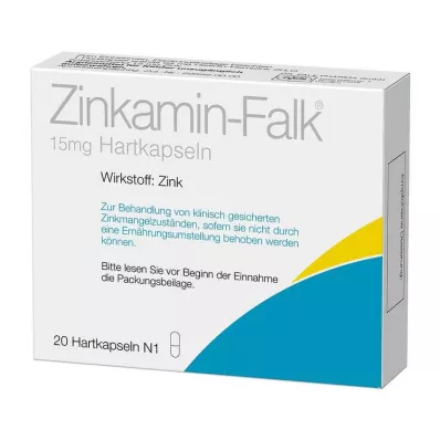 ZINKAMIN Falk 15 mg cietās kapsulas, 20 gab ZINKAMIN Falk 15 mg cietās kapsulas, 20 gab